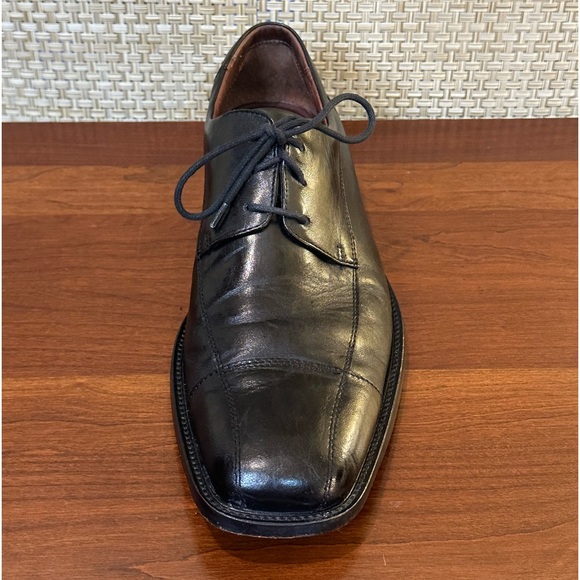 🌟HP🌟Johnston & Murphy Black Leather Bike Toe Tabor Runoff Lace-Up Oxfords 10 - Picture 5 of 10